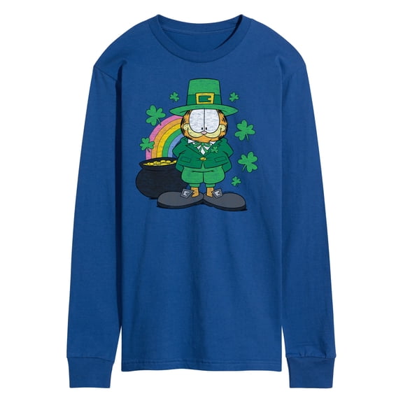 Garfield Rainbow Shamrocks - Men's Long Sleeve T-Shirt