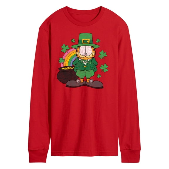 Garfield Rainbow Shamrocks - Men's Long Sleeve T-Shirt