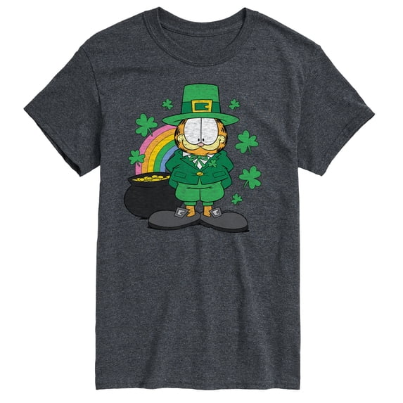 Garfield Rainbow Shamrocks Patrick's Day - Men's Short Sleeve Graphic T-Shirt