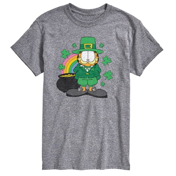 Garfield Rainbow Shamrocks Patrick's Day - Men's Short Sleeve Graphic T-Shirt