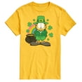 thumbnail image 1 of Garfield Rainbow Shamrocks Patrick's Day - Men's Short Sleeve Graphic T-Shirt, 1 of 5