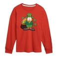 thumbnail image 1 of Garfield - Rainbow Shamrocks - Toddler And Youth Long Sleeve Graphic T-Shirt, 1 of 5
