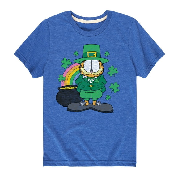 Garfield - Rainbow Shamrocks - Toddler And Youth Short Sleeve Graphic T-Shirt
