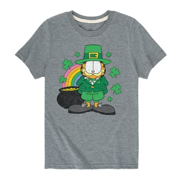 Garfield - Rainbow Shamrocks - Toddler And Youth Short Sleeve Graphic T-Shirt