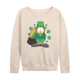 thumbnail image 1 of Garfield - Rainbow Shamrocks - Women's Lightweight French Terry Long Sleeve Shirt, 1 of 5