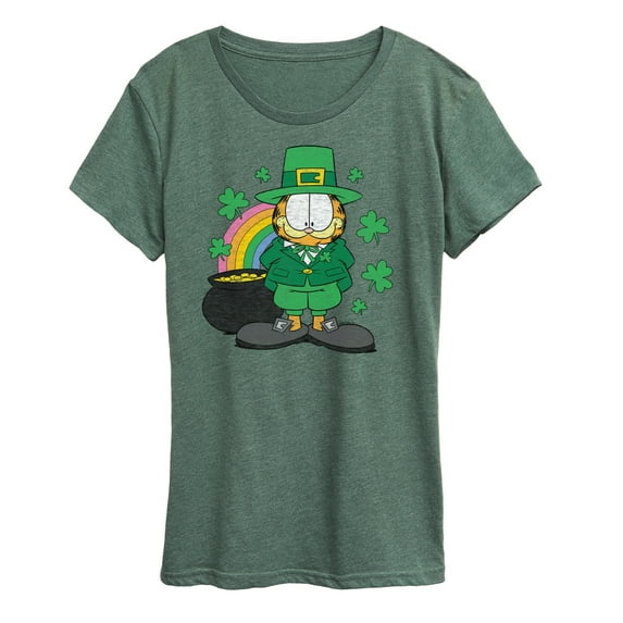 Garfield - Rainbow Shamrocks - Women's Short Sleeve Graphic T-Shirt