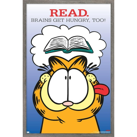 Garfield - Read Wall Poster, 14.725" x 22.375" Framed