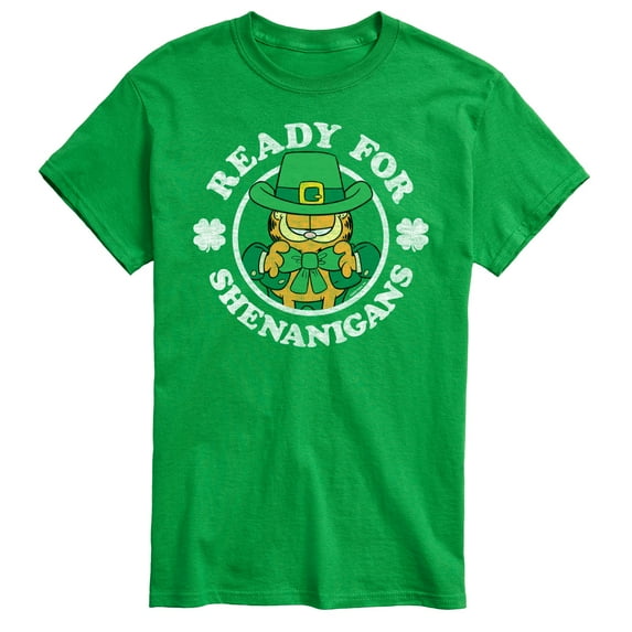 Garfield - Ready For Shenanigans Patrick's Day - Men's Short Sleeve Graphic T-Shirt