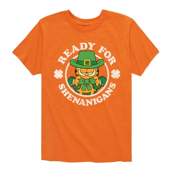 Garfield - Ready For Shenanigans - Toddler And Youth Short Sleeve Graphic T-Shirt