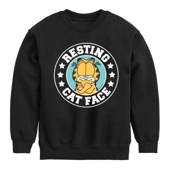 Garfield - Resting Cat Face - Toddler And Youth Crewneck Fleece Sweatshirt