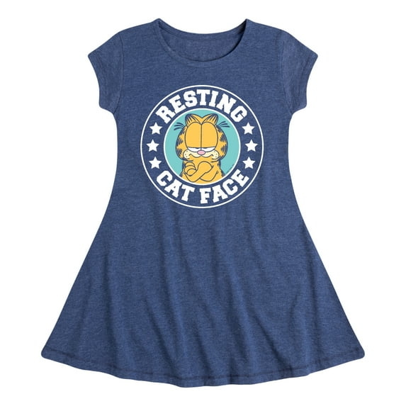 Garfield - Resting Cat Face - Toddler And Youth Girls Fit And Flare Dress