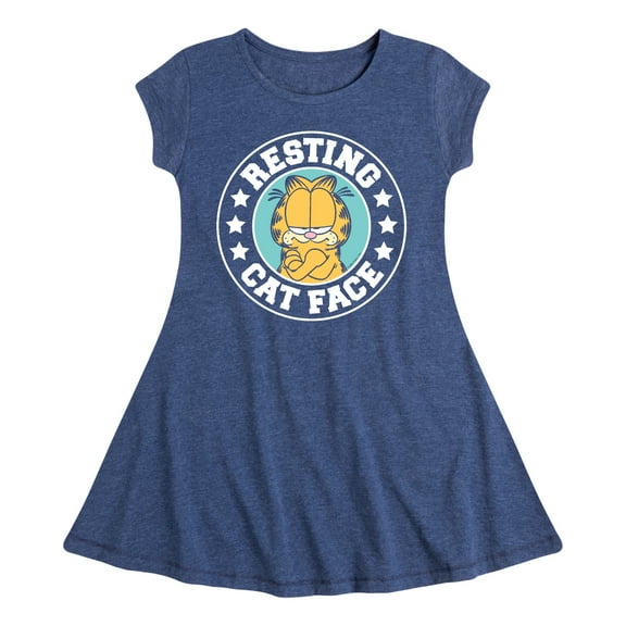 Garfield - Resting Cat Face - Toddler And Youth Girls Fit And Flare Dress