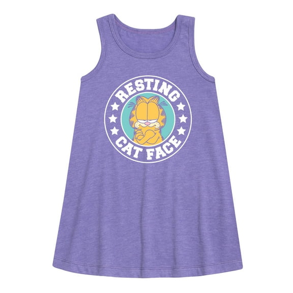 Garfield - Resting Cat Face - Toddler and Youth Girls A-line Dress