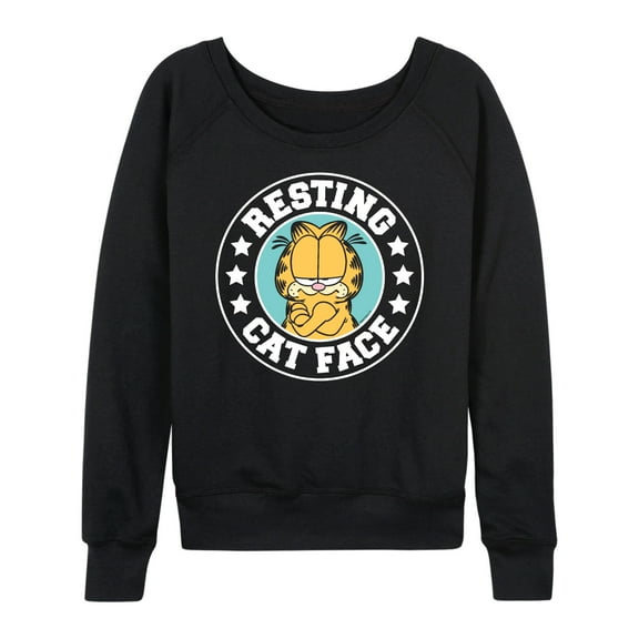 Garfield - Resting Cat Face - Women's Lightweight French Terry Long Sleeve Shirt