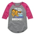 thumbnail image 1 of Garfield - Rise But Won't Shine - Toddler And Youth Girls Raglan Graphic T-Shirt, 1 of 5