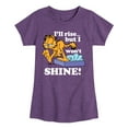 thumbnail image 1 of Garfield - Rise But Won't Shine - Toddler And Youth Girls Short Sleeve Graphic T-Shirt, 1 of 1