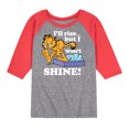 thumbnail image 1 of Garfield - Rise But Won't Shine - Toddler And Youth Raglan Graphic T-Shirt, 1 of 1
