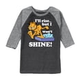 thumbnail image 1 of Garfield - Rise But Won't Shine - Toddler And Youth Raglan Graphic T-Shirt, 1 of 1