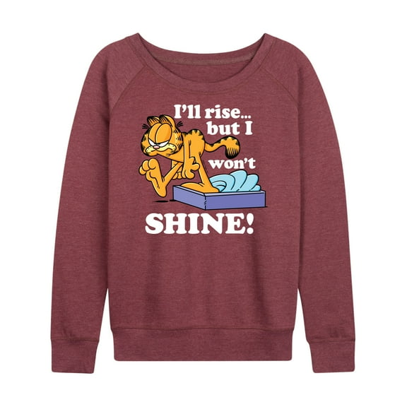 Garfield - Rise But Won't Shine - Women's Lightweight French Terry Long Sleeve Shirt