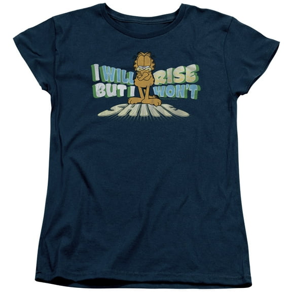 Garfield Rise Not Shine S/S Women's T-Shirt Navy