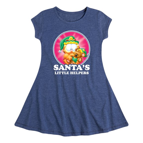 Garfield - Santas Little Helpers - Toddler And Youth Girls Fit And Flare Dress