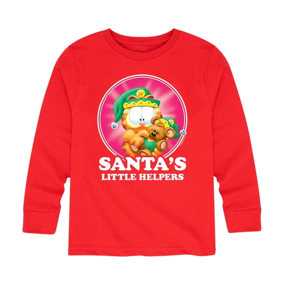 Garfield - Santas Little Helpers - Toddler And Youth Long Sleeve Graphic T-Shirt