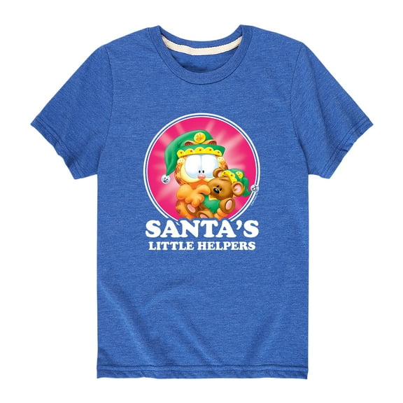 Garfield - Santas Little Helpers  - Toddler And Youth Short Sleeve Graphic T-Shirt