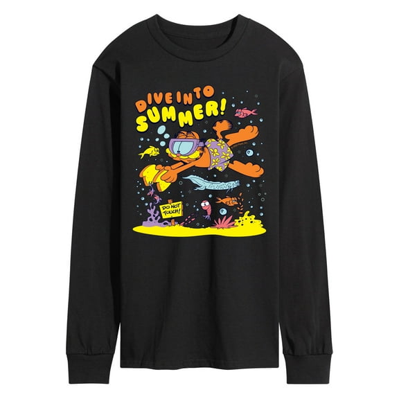 Garfield - Scuba Garf - Men's Long Sleeve Graphic T-Shirt