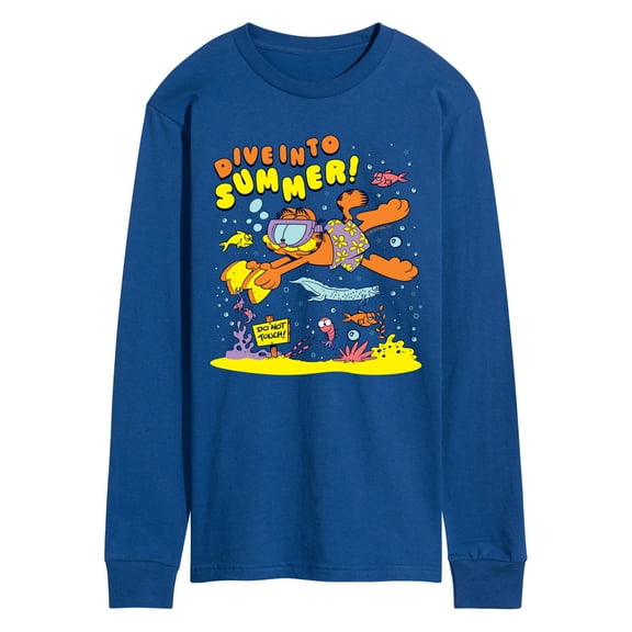 Garfield - Scuba Garf - Men's Long Sleeve Graphic T-Shirt