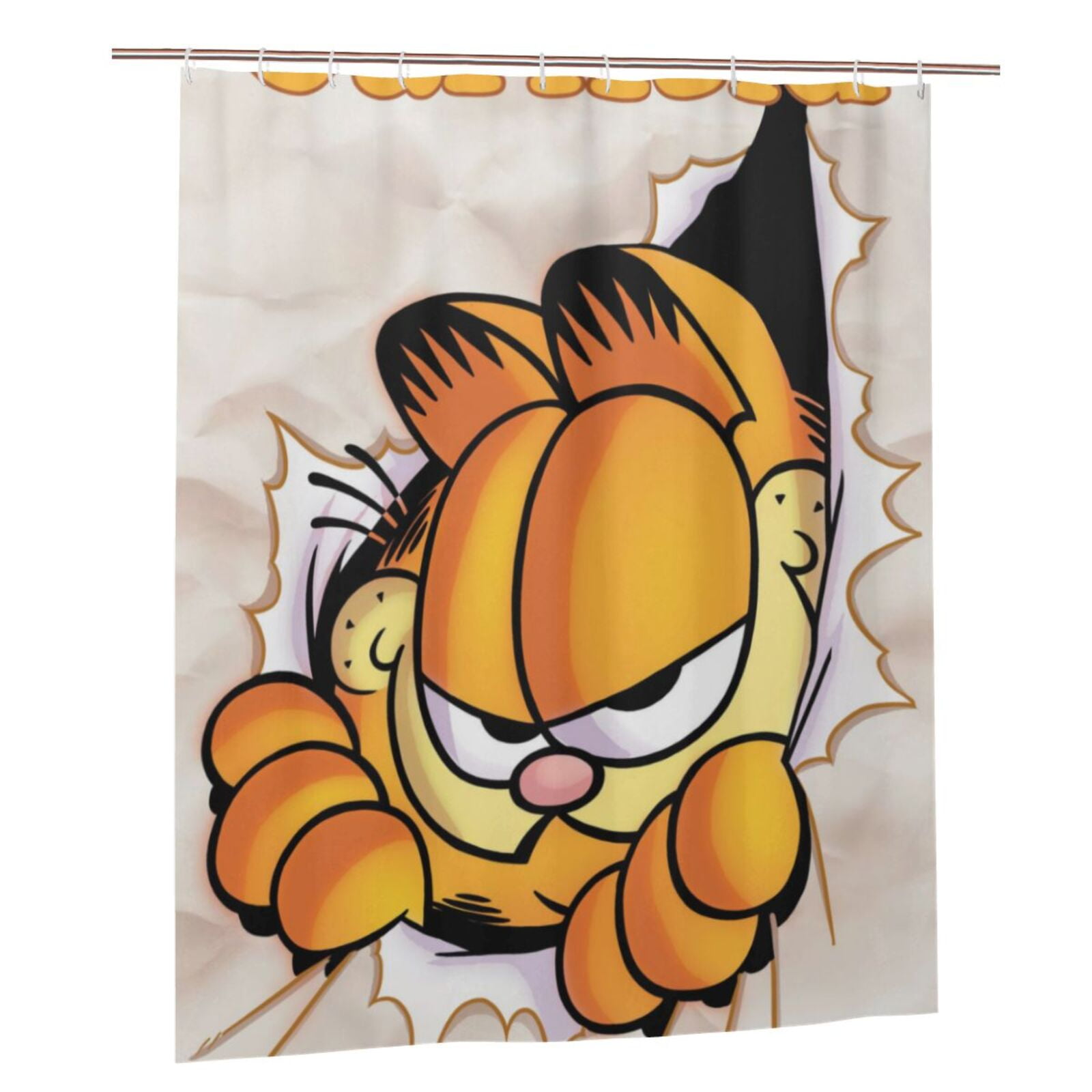 Garfield Shower Curtain Set With Hook Home Bathroom Tub Decor Easy Care