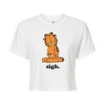thumbnail image 1 of Garfield - Sigh Garfield - Juniors Cropped Cotton Blend T-Shirt, 1 of 5