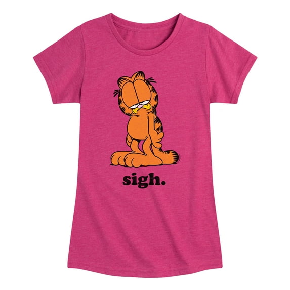 Garfield - Sigh - Toddler & Youth Girls Short Sleeve Graphic T-Shirt