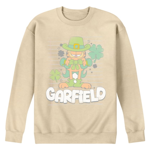 Garfield - Sketchy Garf Clovers - Men's Crew Fleece Sweatshirt