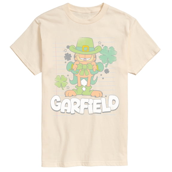 Garfield - Sketchy Garf Clovers - Men's Short Sleeve Graphic T-Shirt