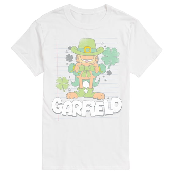 Garfield - Sketchy Garf Clovers - Men's Short Sleeve Graphic T-Shirt