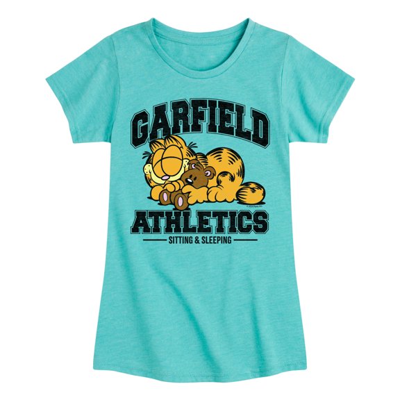 Garfield - Sleeping Athletics - Toddler & Youth Girls Short Sleeve Graphic T-Shirt