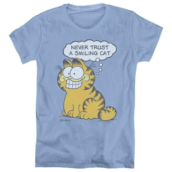 Garfield Smiling Cat S/S Women's T-Shirt Carolina Blue