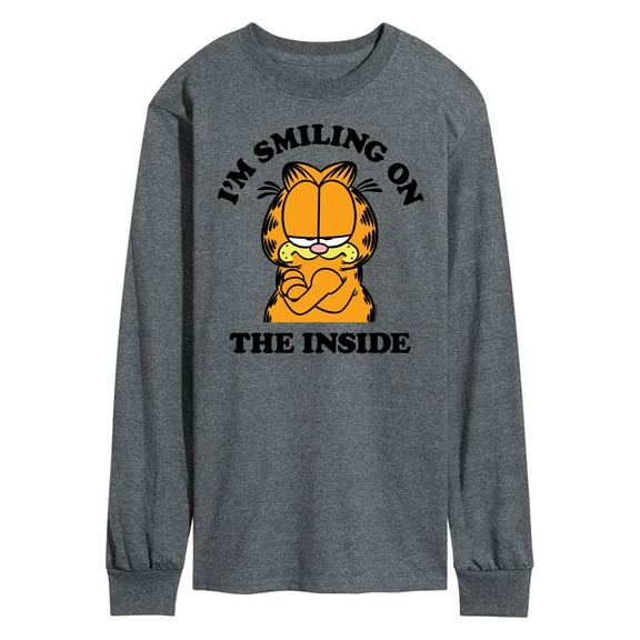 Garfield - Smiling On The Inside - Men's Long Sleeve T-Shirt
