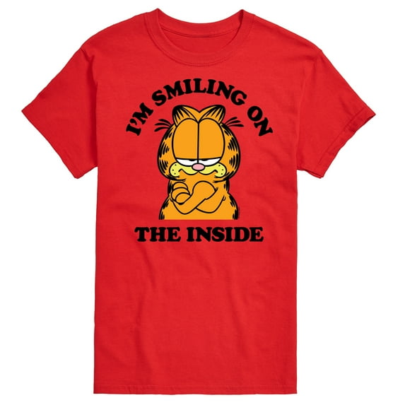 Garfield - Smiling On The Inside - Men's Short Sleeve Graphic T-Shirt