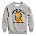 thumbnail image 1 of Garfield - Smiling On The Inside - Toddler And Youth Crewneck Fleece Sweatshirt, 1 of 5