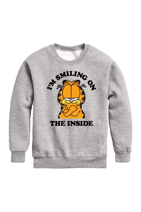 - Smiling On The Inside - Toddler And Youth Crewneck Fleece Sweatshirt