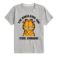 thumbnail image 1 of Garfield - Smiling On The Inside - Toddler And Youth Short Sleeve Graphic T-Shirt, 1 of 5