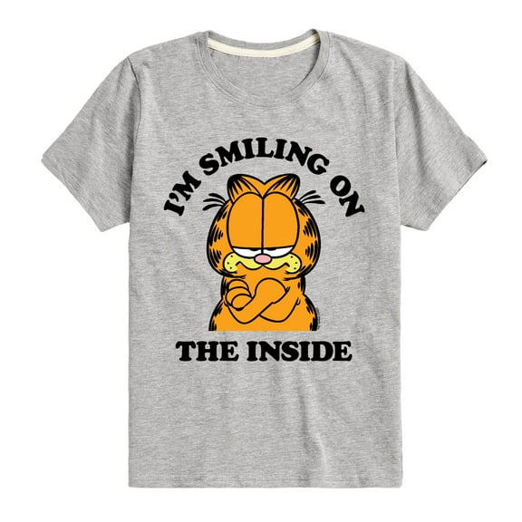 Garfield - Smiling On The Inside - Toddler And Youth Short Sleeve Graphic T-Shirt