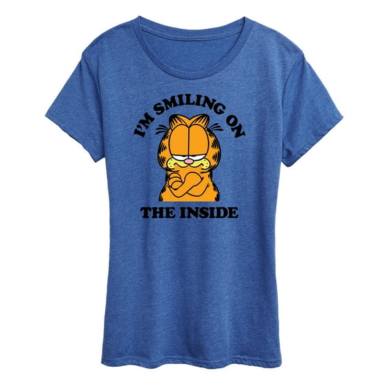 Garfield - Smiling On The Inside - Women's Short Sleeve Graphic T-Shirt