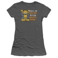 thumbnail image 1 of Garfield Smiling S/S Junior Women's T-Shirt Sheer Charcoal, 1 of 1