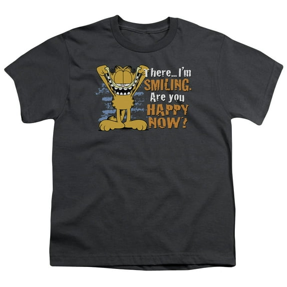 Garfield - Smiling - Youth Short Sleeve Shirt - Small