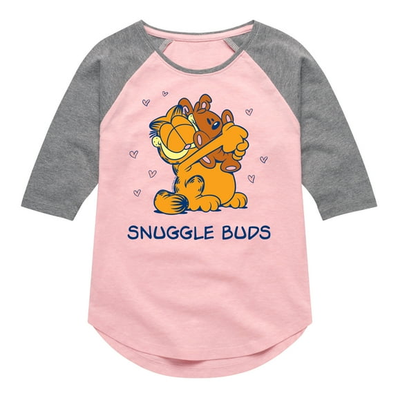 Garfield - Snuggle Buds - Toddler & Youth Girls Raglan Graphic T-Shirt