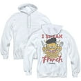 thumbnail image 1 of Garfield Speaking Love (Back Print) Adult Zipper Hoodie Sweatshirt White, 1 of 3