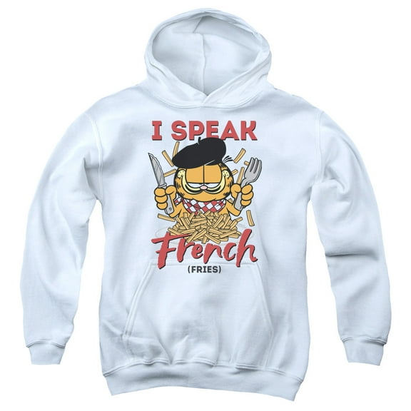 Garfield - Speaking Love - Youth Hooded Sweatshirt - X-Large