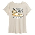 thumbnail image 1 of Garfield - Start My Diet Tomorrow - Women's Oversized T-Shirt, 1 of 5